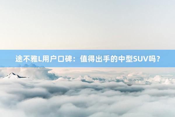 途不雅L用户口碑：值得出手的中型SUV吗？